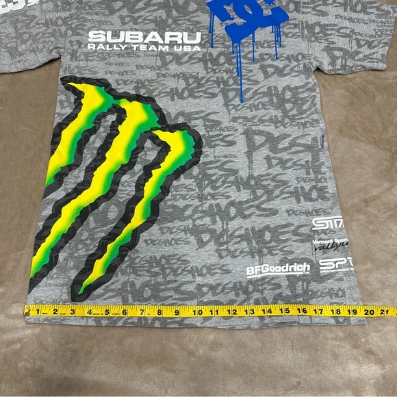 DC Subaru Rally Team Shirt Monster Energy Ken Block #43 Men’s Gray Medium - Picture 9 of 9